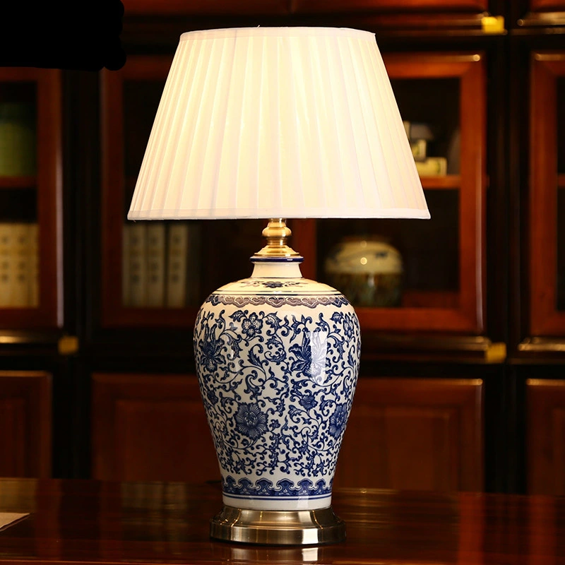 Ceramic Dimmer LED Table Lamp Chinese Porcelain Foyer Porcelain Table Lamp (WH-MTB-111)