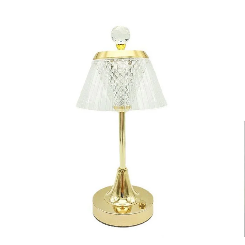 Room Bedside Lamp Crystal Table Lamp Acrylic Tri-Color LED Atmosphere Light Touch Rechargeable USB Table Lamps