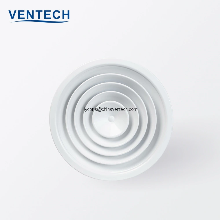 High Air Flow Round Ceiling Diffuser HVAC Aluminum Air Circular Diffuser for Central Air Conditioning