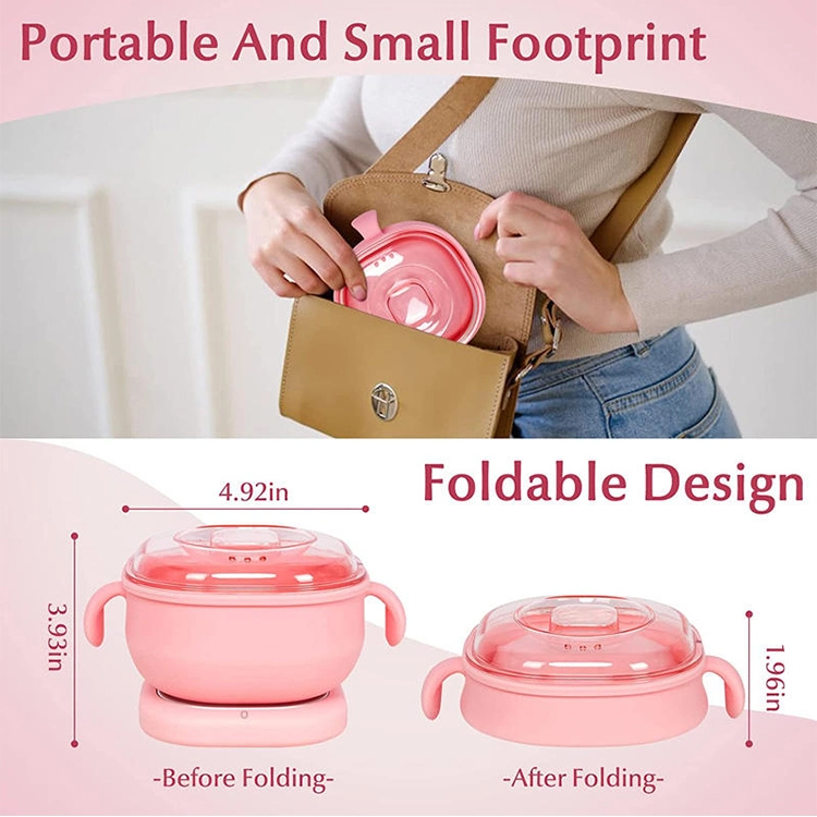 Silicone Light Foldable Wax Portable Mini Hair Removal Pot Wax Warmer