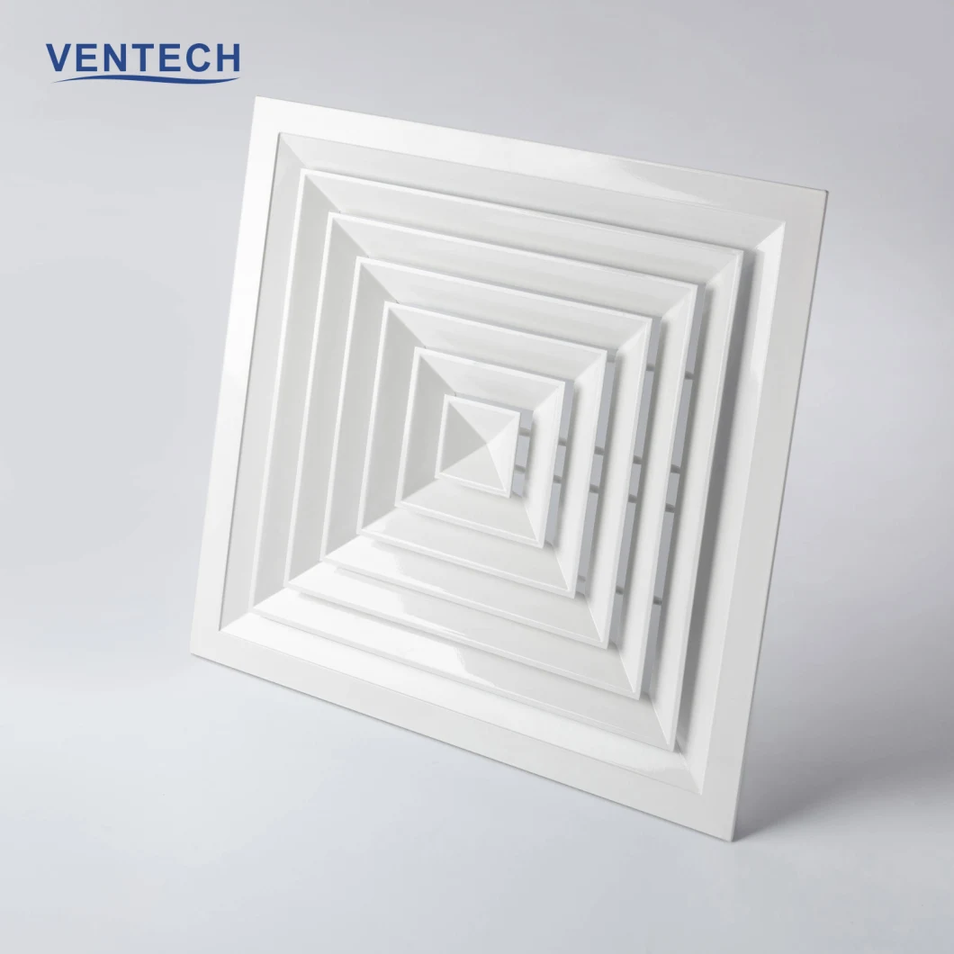 HVAC Aluminum 4-Way Square Ceiling Air Diffuser for Ventilation